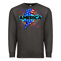 Smoke America with lightning bolt Premium Sweatshirt - Zillion Design Studio