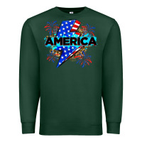 Sports Green America with lightning bolt Premium Sweatshirt - Zillion Design Studio