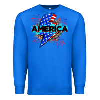 True Royal America with lightning bolt Premium Sweatshirt - Zillion Design Studio