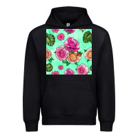 Black floral background Urban Hoodie - BundleAndBundleShop