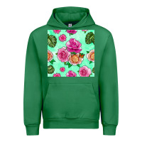 Emerald floral background Urban Hoodie - BundleAndBundleShop