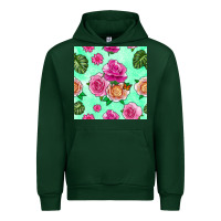 Forest Green floral background Urban Hoodie - BundleAndBundleShop