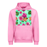 Fuchsia Pink floral background Urban Hoodie - BundleAndBundleShop