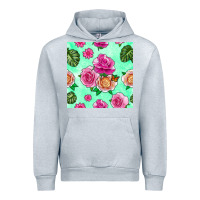 Heather Grey floral background Urban Hoodie - BundleAndBundleShop