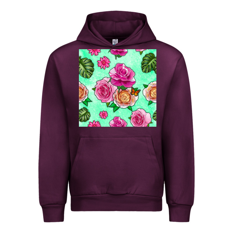 Floral Background Urban Hoodie by BundleAndBundleShop | Teevron