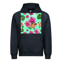 Navy floral background Urban Hoodie - BundleAndBundleShop