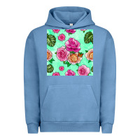 Pigment Pebble Blue floral background Urban Hoodie - BundleAndBundleShop