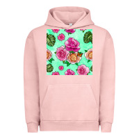 Pigment Salmon floral background Urban Hoodie - BundleAndBundleShop