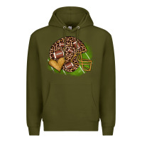 Army Green american football helmet Premium Hoodie - JahusDesignShop
