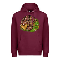 Burgundy american football helmet Premium Hoodie - JahusDesignShop