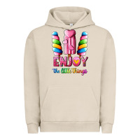 Pigment French Oak enjoy the little things Urban Hoodie - AdoDesignShop