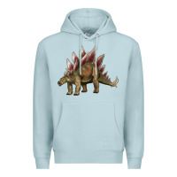 Blue Mist dinosaur stegosaurus Premium Hoodie - Artiststas