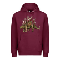 Burgundy dinosaur stegosaurus Premium Hoodie - Artiststas
