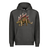 Charcoal Heather dinosaur stegosaurus Premium Hoodie - Artiststas