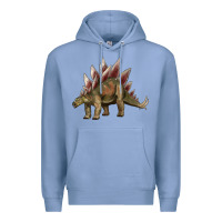 Colony Blue dinosaur stegosaurus Premium Hoodie - Artiststas
