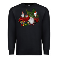 Black christmas gnomes with truck Premium Sweatshirt - RanaPortraitStore