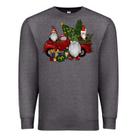 Charcoal Heather christmas gnomes with truck Premium Sweatshirt - RanaPortraitStore