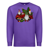 Purple christmas gnomes with truck Premium Sweatshirt - RanaPortraitStore