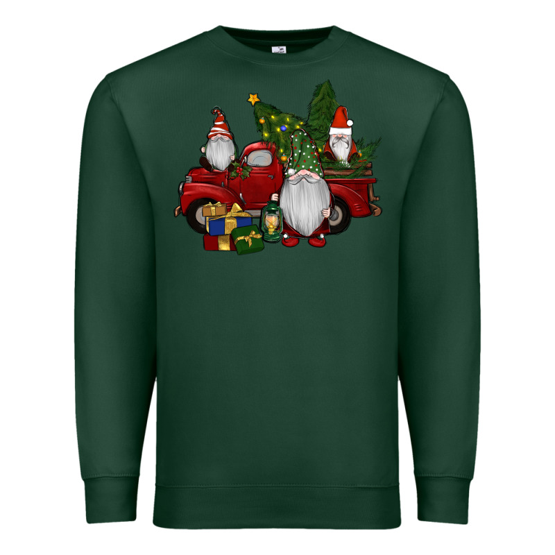 Christmas Gnomes With Truck Premium Sweatshirt by RanaPortraitStore | Teevron