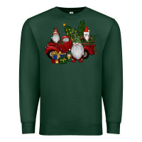 Sports Green christmas gnomes with truck Premium Sweatshirt - RanaPortraitStore