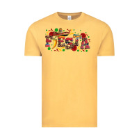 Vintage Mustard fieasta with sombrero rose and pepper Vintage Tee - Artiststas