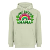 Matcha st patrick's day one lucky mama Heavyweight Hoodie - RanaPortraitStore