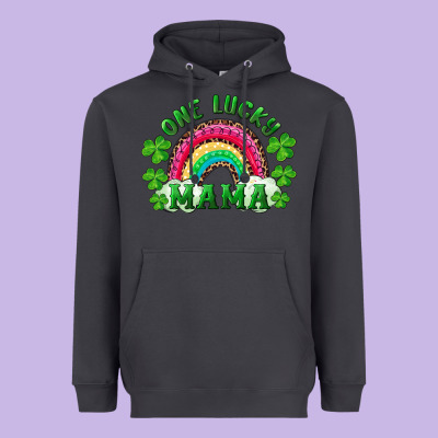 Heavyweight Hoodie st patrick's day one lucky mama