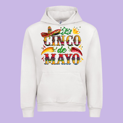 Cinco De Mayo With Pepper And Sombrero Urban Hoodie Designed By Artiststas