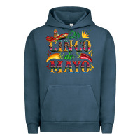 Pigment Midnight Navy cinco de mayo with pepper and sombrero Urban Hoodie - Artiststas