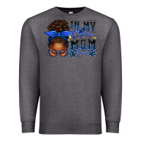 Charcoal Heather in my cheer mom era afro messy bun Premium Sweatshirt - texasbilliewilder