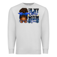 Dove Grey in my cheer mom era afro messy bun Premium Sweatshirt - texasbilliewilder