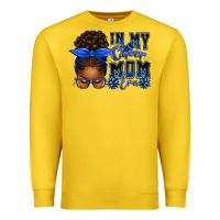 Lemon in my cheer mom era afro messy bun Premium Sweatshirt - texasbilliewilder