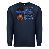 Navy in my cheer mom era afro messy bun Premium Sweatshirt - texasbilliewilder