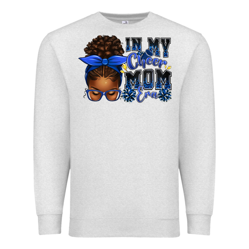 In My Cheer Mom Era Afro Messy Bun Premium Sweatshirt by texasbilliewilder | Teevron