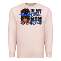 Pale Pink in my cheer mom era afro messy bun Premium Sweatshirt - texasbilliewilder