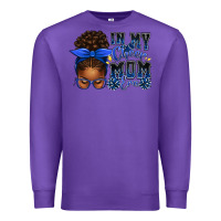 Purple in my cheer mom era afro messy bun Premium Sweatshirt - texasbilliewilder