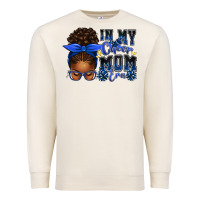 Sandshell in my cheer mom era afro messy bun Premium Sweatshirt - texasbilliewilder