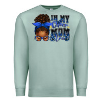 Seafoam in my cheer mom era afro messy bun Premium Sweatshirt - texasbilliewilder