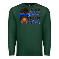Sports Green in my cheer mom era afro messy bun Premium Sweatshirt - texasbilliewilder