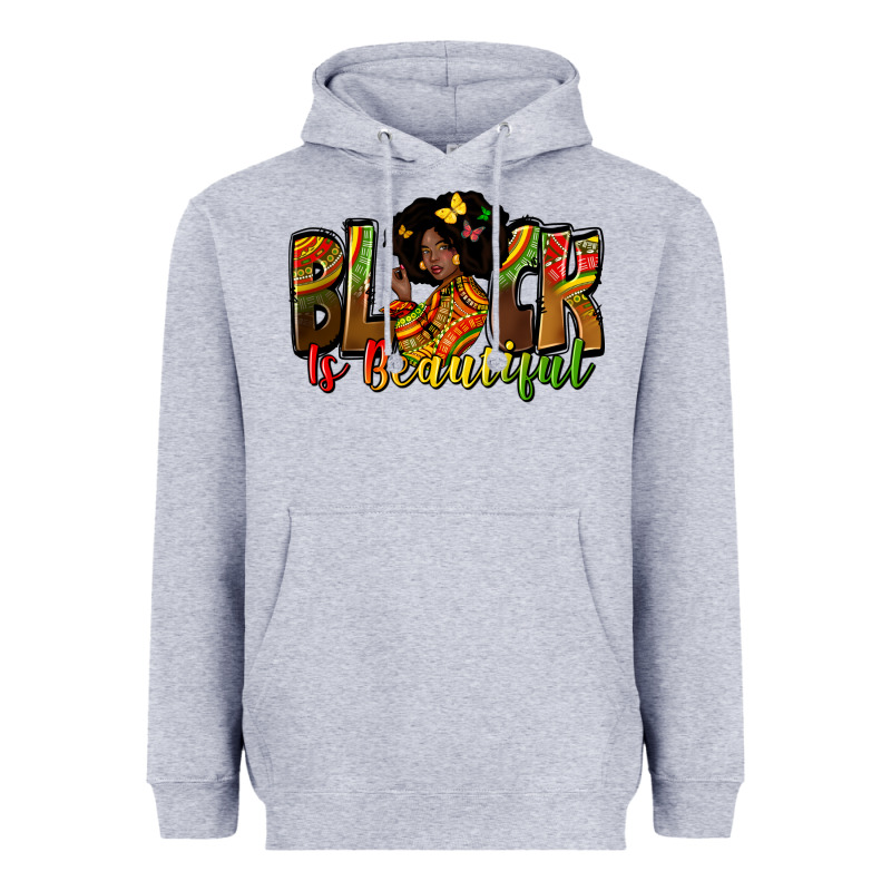 Black Is Beautiful Heavyweight Hoodie by Zillion Design Studio | Teevron