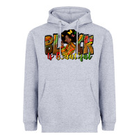 Heather Grey black is beautiful Heavyweight Hoodie - Zillion Design Studio