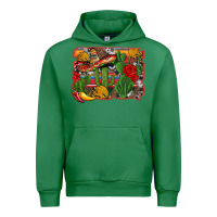 Emerald mexican cacti background Urban Hoodie - Artiststas
