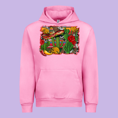 Mexican Cacti Background Urban Hoodie Designed By Artiststas