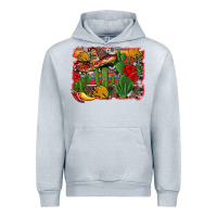 Heather Grey mexican cacti background Urban Hoodie - Artiststas