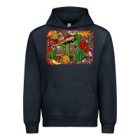 Navy mexican cacti background Urban Hoodie - Artiststas