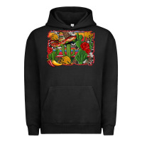 Pigment Black mexican cacti background Urban Hoodie - Artiststas