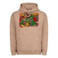 Pigment Burro mexican cacti background Urban Hoodie - Artiststas