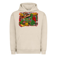 Pigment French Oak mexican cacti background Urban Hoodie - Artiststas