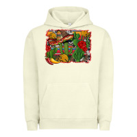 Pigment Pistachio mexican cacti background Urban Hoodie - Artiststas