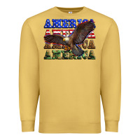 Antique Gold america america america america Premium Sweatshirt - Zillion Design Studio